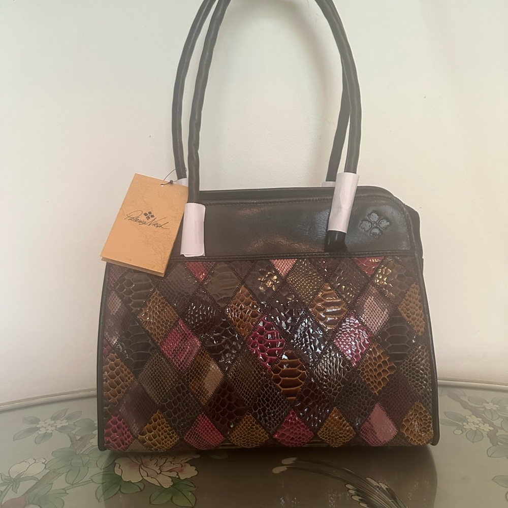 Patricia Nash Paris Python satchel NWT
